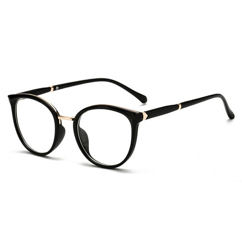 Spring Leg Anti-blue Light Oval Prescription Eyeglasses Women TR90 Cat Eye Short-sight Eyewear Diopter 0 -0.5 -0.75 -1.0 To -6.0