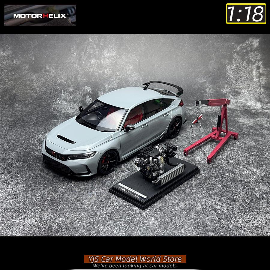 AAALZ1 Motorhelix 1:18 MH Honda FL5 Civic Type R Car Model Sports Car Static Decoration Holiday Gift Collection