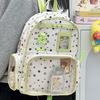 Schoolbag Korean fresh and painful bag, star printing, fashionable and simple, light and large-capacity double shoulder schoolbag for junior and high