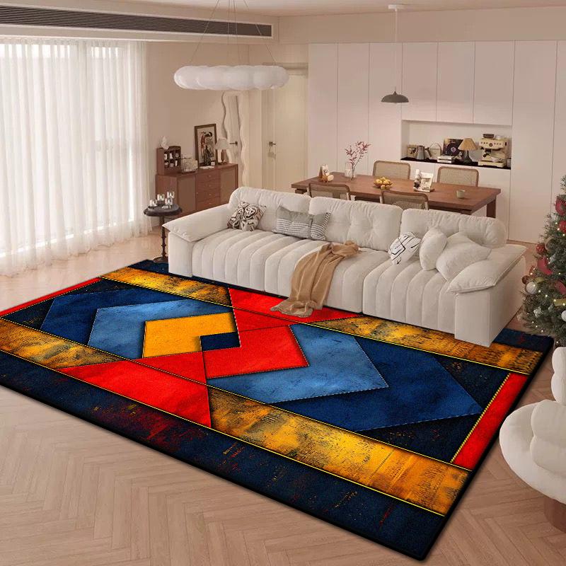 Nordic Geometric Abstract Carpet Living Room Light Luxury Decoration Home Large Area Rugs Bedroom Easy Clean Plush Floor Mats
