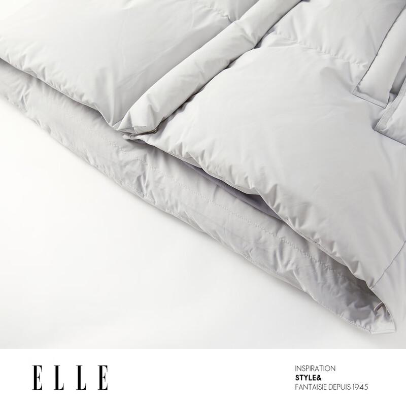 ELLE Women's 90% Duck Down Loose Hooded Puffer Jacket