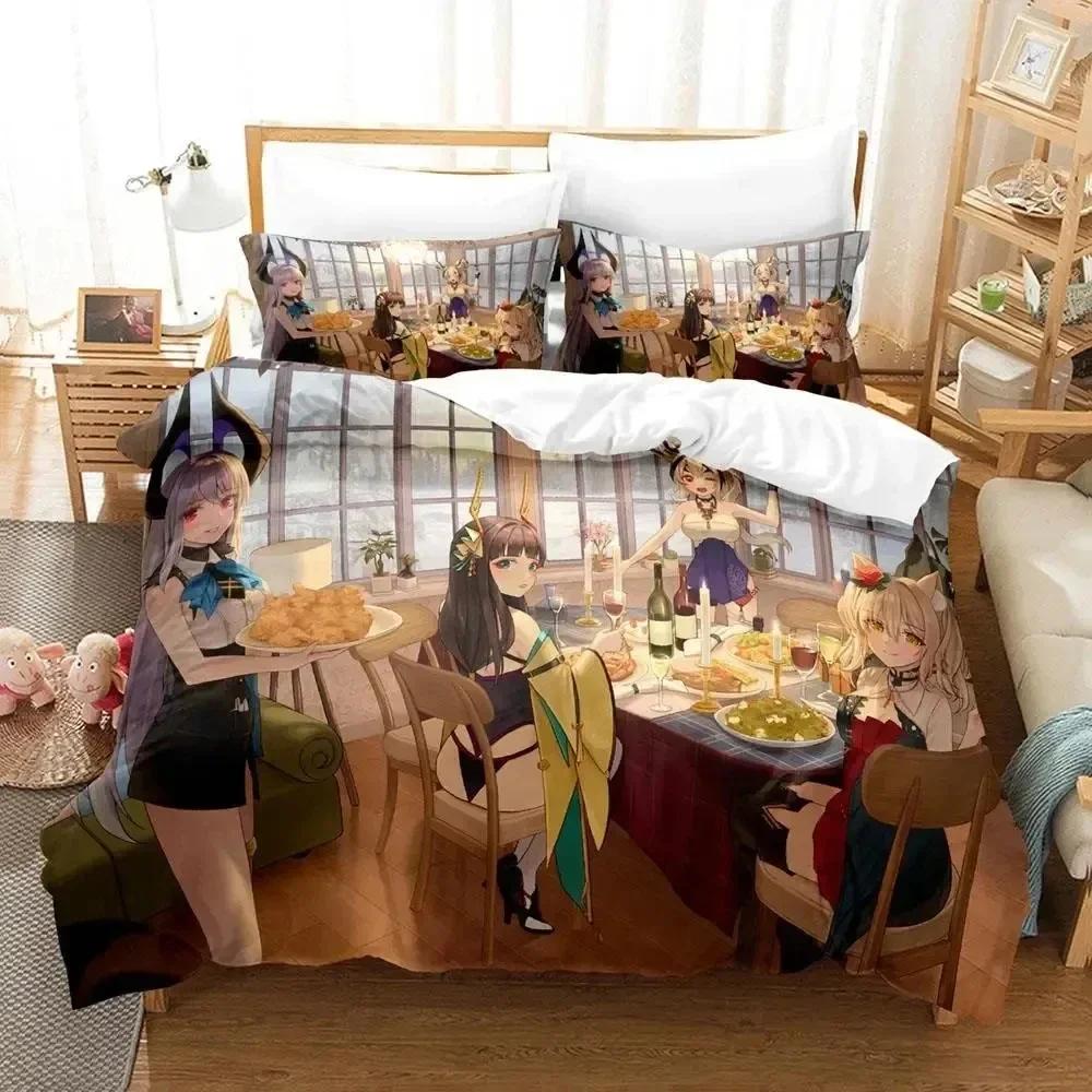 Anime Echocalypse Game Printed Bed Set Duvet Cover Pillowcase Bedding Set Bed Linen Sheet Quilt Cover Full Queen King Size