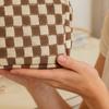 Checkered Period Bag for Women Girls Knitted Sanitary Napkin Bag Cute Menstrual Pad Pouch Tampon Holder for Purse