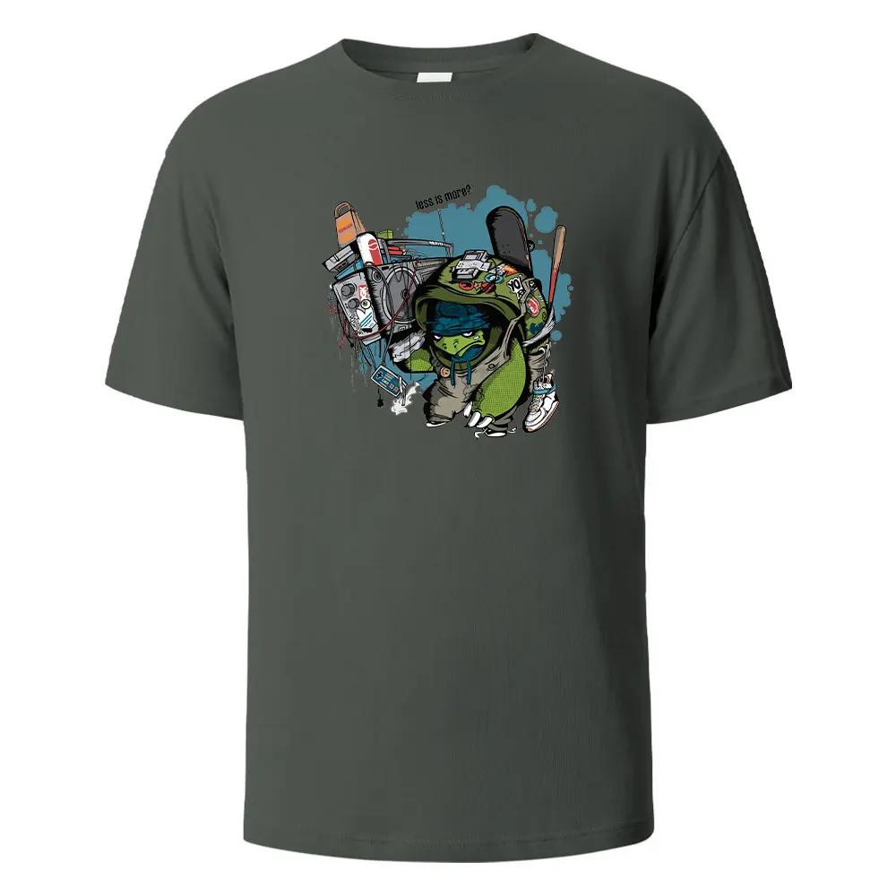 Print T-Shirt Summer Tees For Men Women 100% Cotton O-neck Oversize Casual Short Sleeved Tops