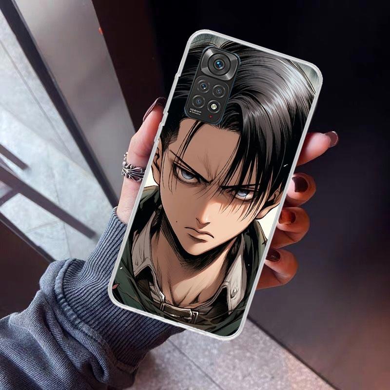 A-Attack on T-Titan Levi Phone Case For Xiaomi Redmi Note 10 11 12 13 14 15 Pro Plus 11S 12S 14S 11T 11E 10S Soft TPU Back Cover