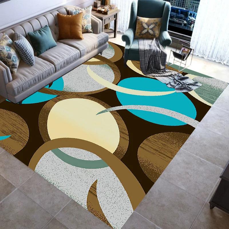 Stylish Geometric lines Washable Modern 3D Printing Carpet Mat for Living Room Bedroom Toilets Home Decoration Rugs