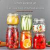 Glass Food Storage Jar with Stainless Steel Clamp