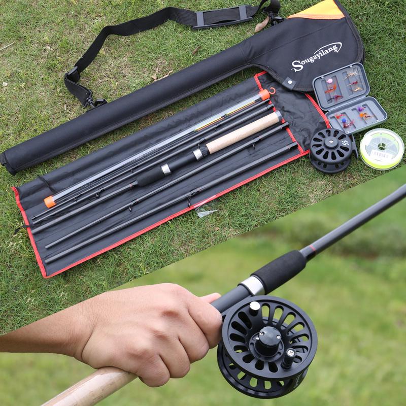 Fly Fishing Rod and Reel Fly Fishing Line Fishing Bait Fly Fishing Rod Bag Set Fishing Tackles