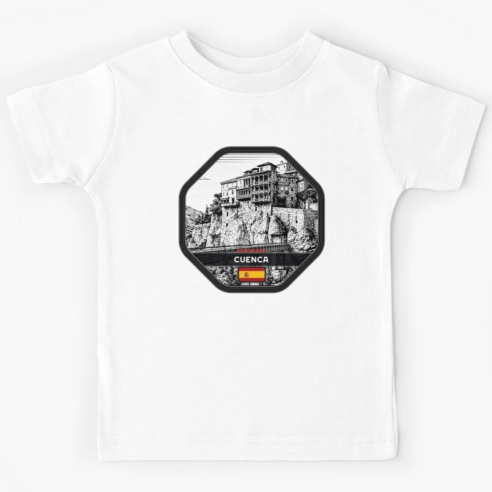 Cuenca Spain Linocut Style  Kids T-Shirt 140
