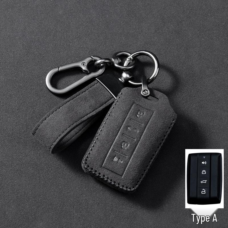 Compatible Suede Key Case for Tank 300/500, Protective Car Key Shell with Buckle