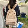 Student School Bag Men's Solid Color Backpack Women's Large Capacity Backpack
