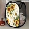 1Pcs Autumn Sunflower Pumpkin Series 6 Pop-Up Laundry Hamper Expandable Mesh Hamper Basket for Room Bedroom Bathroom Organization Contemporary Storage
