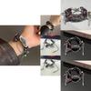Dark Aesthetic Unisex Leather Bracelet With Intricate Alloy Plating Gothic Style