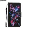 Painted Leather Case for Redmi Note 10 10S 11 11S Pro 5G 10C 8T Flip Wallet Card Slot Holder Phone Book Cover Flower Cat