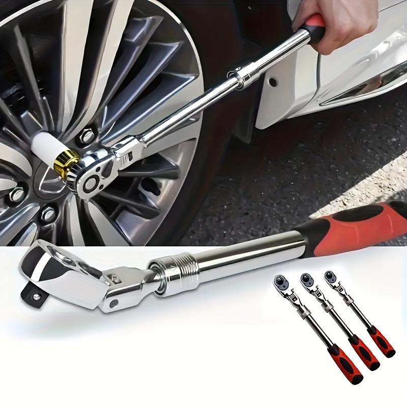 Telescopic Shaking Head Quick Ratchet Wrench 1/4 3/8 1/2 Quick Release Movable Head Chromium Molybdenum Steel Multifunctional Professional Repair