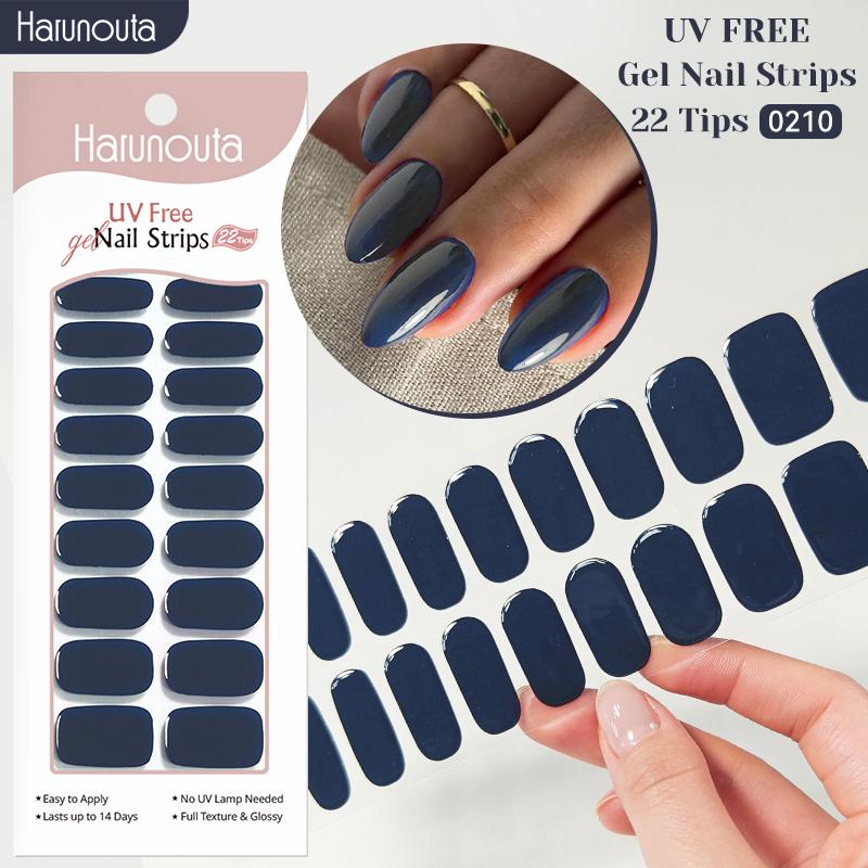 22 bandes Bandes Gel pour Ongles sans UV Gel Saison Printemps Vernis Autocollant pour Ongles Autocollants Adhésifs sans Durcissement pour Ongles Wrap Longue Durée