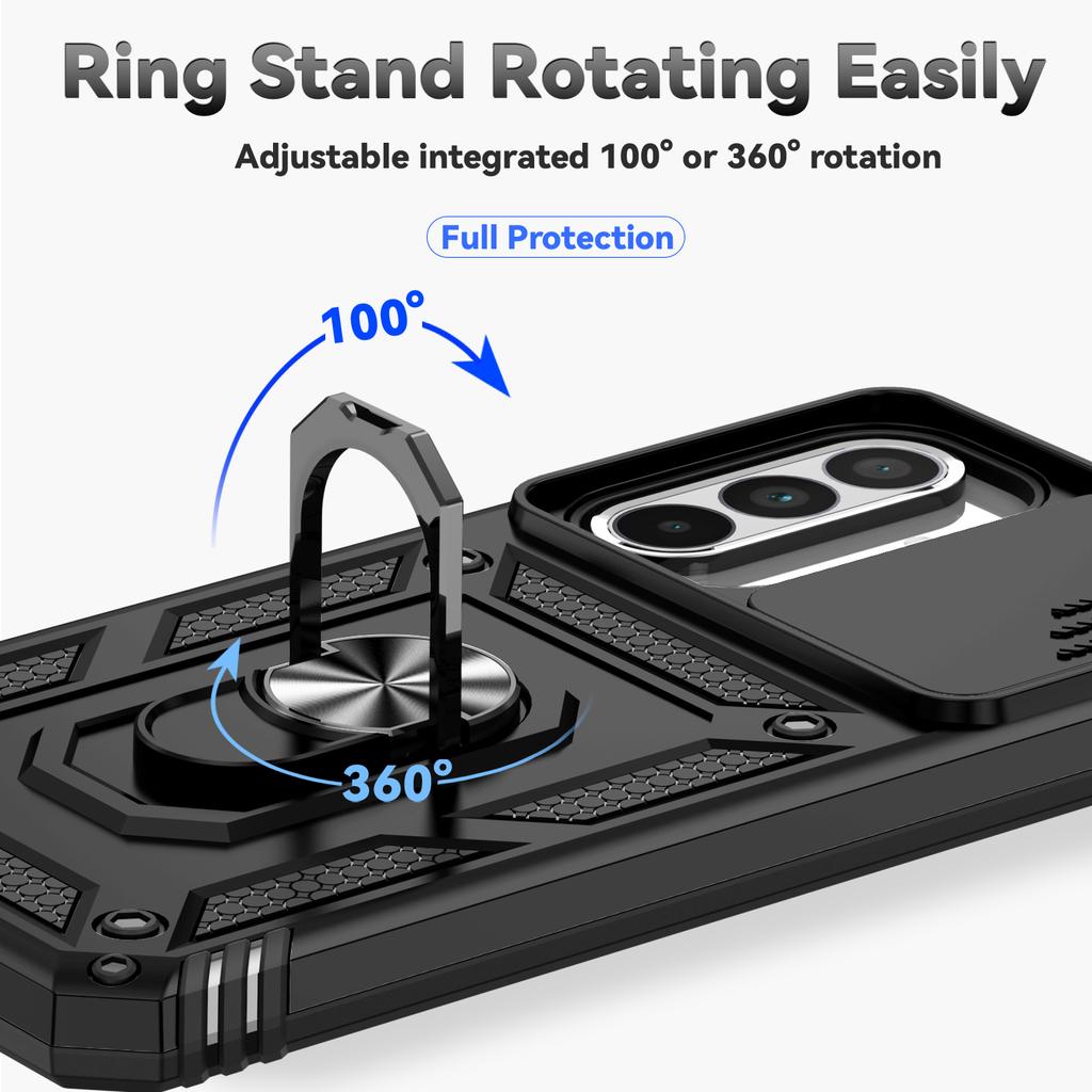 For Samsung Galaxy A36 5G/A56 5G Case PC + TPU Phone Cover with Lens Protection Kickstand