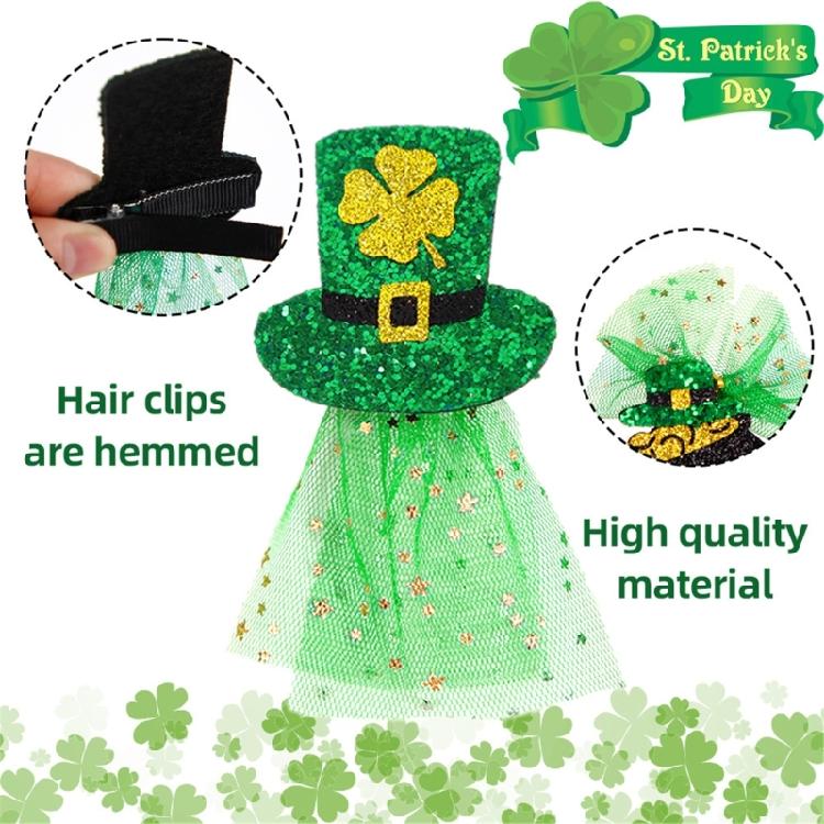 StPatrick Day Decorative Hair Clip LuckyClovers Hairhoop Festive Party Hair Pins