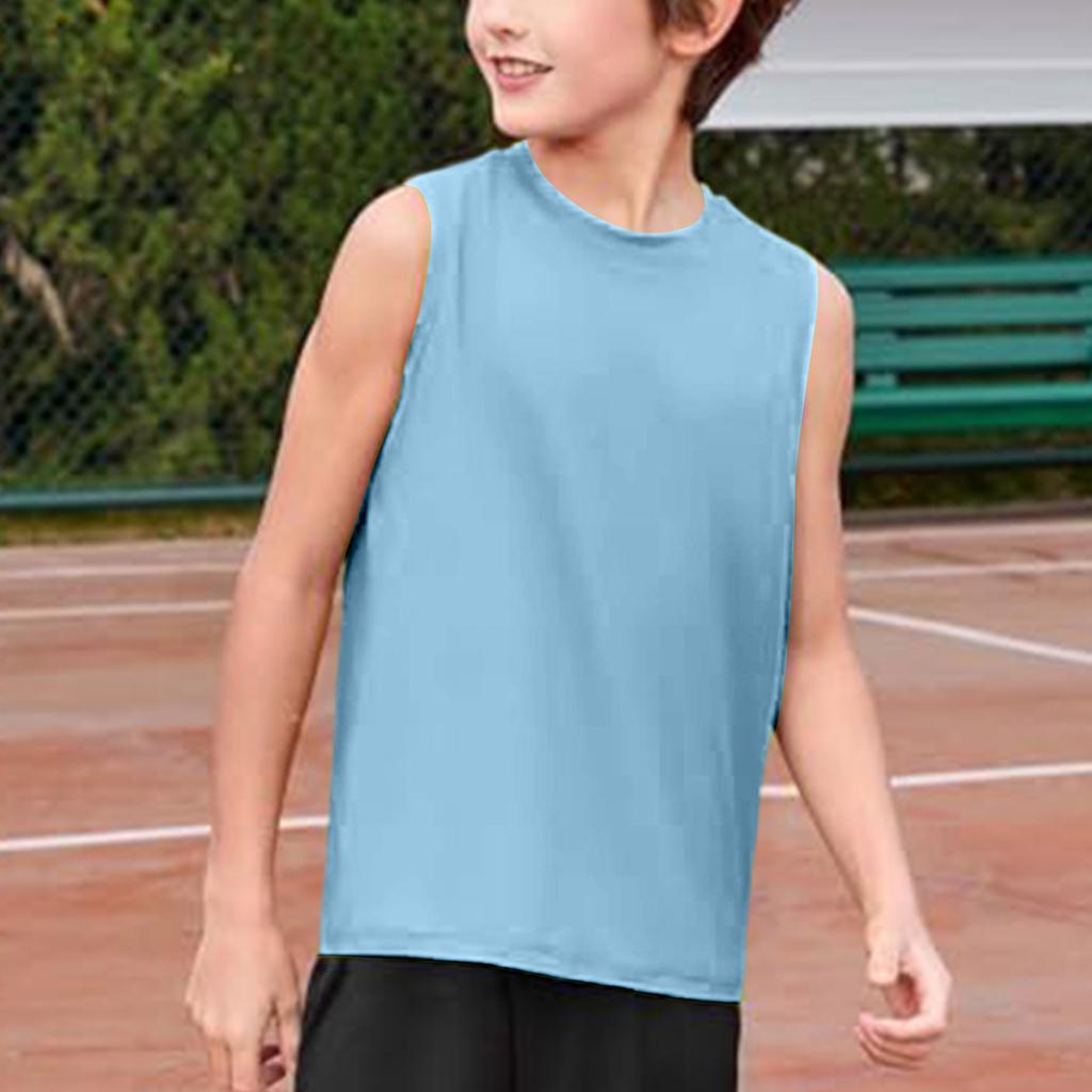 Boys' School Sleeveless Tee - Loose Round Neck Vest