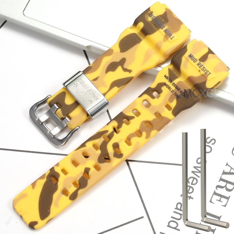 Natural Resin Replacement Watch Strap Suitable for Casio G-Shock Master G Mudmaster GG-1000 GWG-100 GSG-100 Sport Watch Bracelet