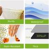 Cloth Disposable 6 Pack, 54 x 108 Inch Table Cloths, Party, Picnic, Wedding, Decorative Tablecloths, Rectangle, Plastic Cover, Leakproof & Sturdy