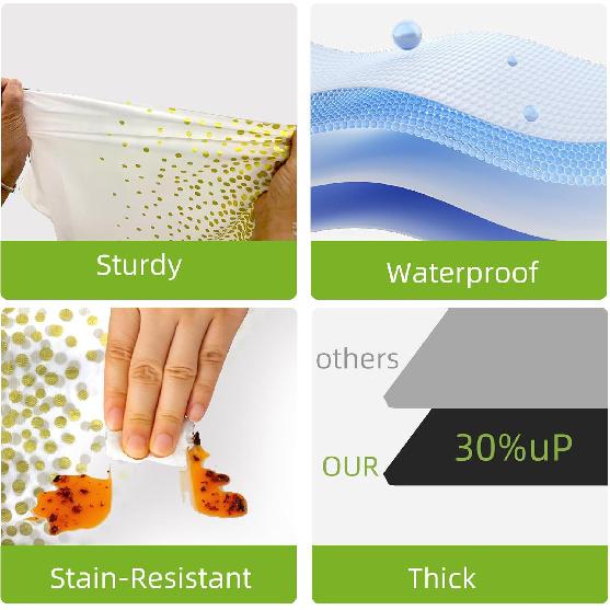 Cloth Disposable 6 Pack, 54 x 108 Inch Table Cloths, Party, Picnic, Wedding, Decorative Tablecloths, Rectangle, Plastic Cover, Leakproof & Sturdy