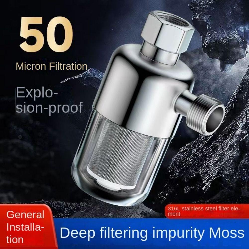 Transparent Water Purifier Stainless Steel Spray Head Pre Water Filter  Washing Machine