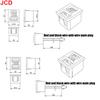 JCD 1pcs Double Layer Usb Female Base Type-C Socket and Female Usb Lamp Charging Socket Power Socket With Cable Connector