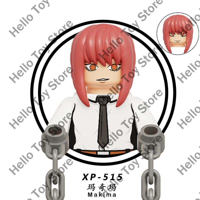 Klassischer Anime Chainsaw Man Blöcke Mini-Actionfiguren Denji Pochita Bausteine Puppen Kettensägen-Dämon Modell Kinderspielzeug Geschenke