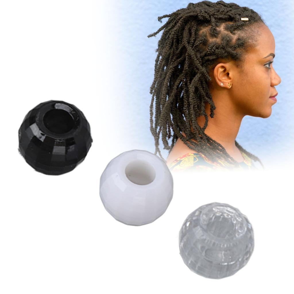 100Pcs Hair Beads Plastic Transparent Hair Extension Link Beads for DIY Hair Braiding Ornaments