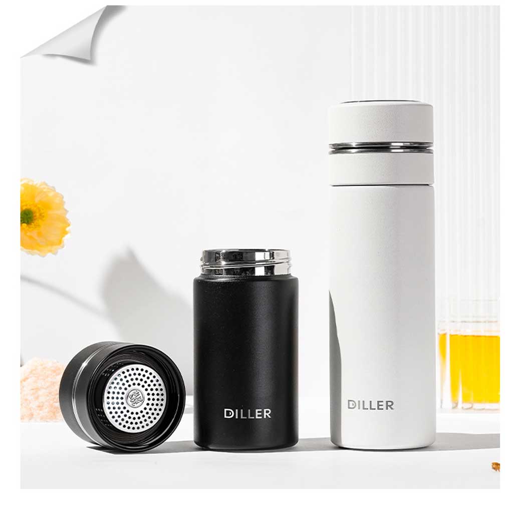 Men Vacuum Portable Replacement Wide Mouth Solid Color 280ml Home Office Vacuums Water Bottle Flask Gift with Tea Filter