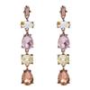 Multi-Layer Crystal Rhinestone Earrings Bohemian Style Geometric Drop Women Fashion Statement Jewelry