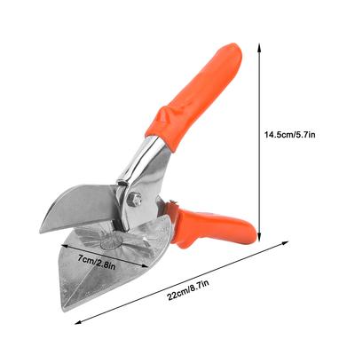 Multi Angle Trunking Scissors Tube Trim Cutter 45-135 Degrees with Heavy Duty Replaceable Blade Hand Tools for Cutting Soft Wood, Plastic