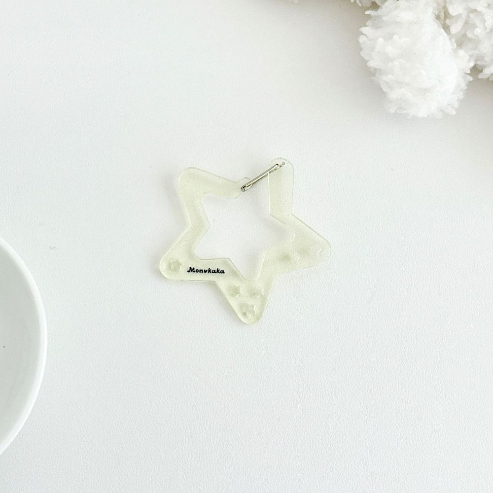 Candy Color Buckle Keychain Acrylic Card Holder Keychain New Keyring Hook