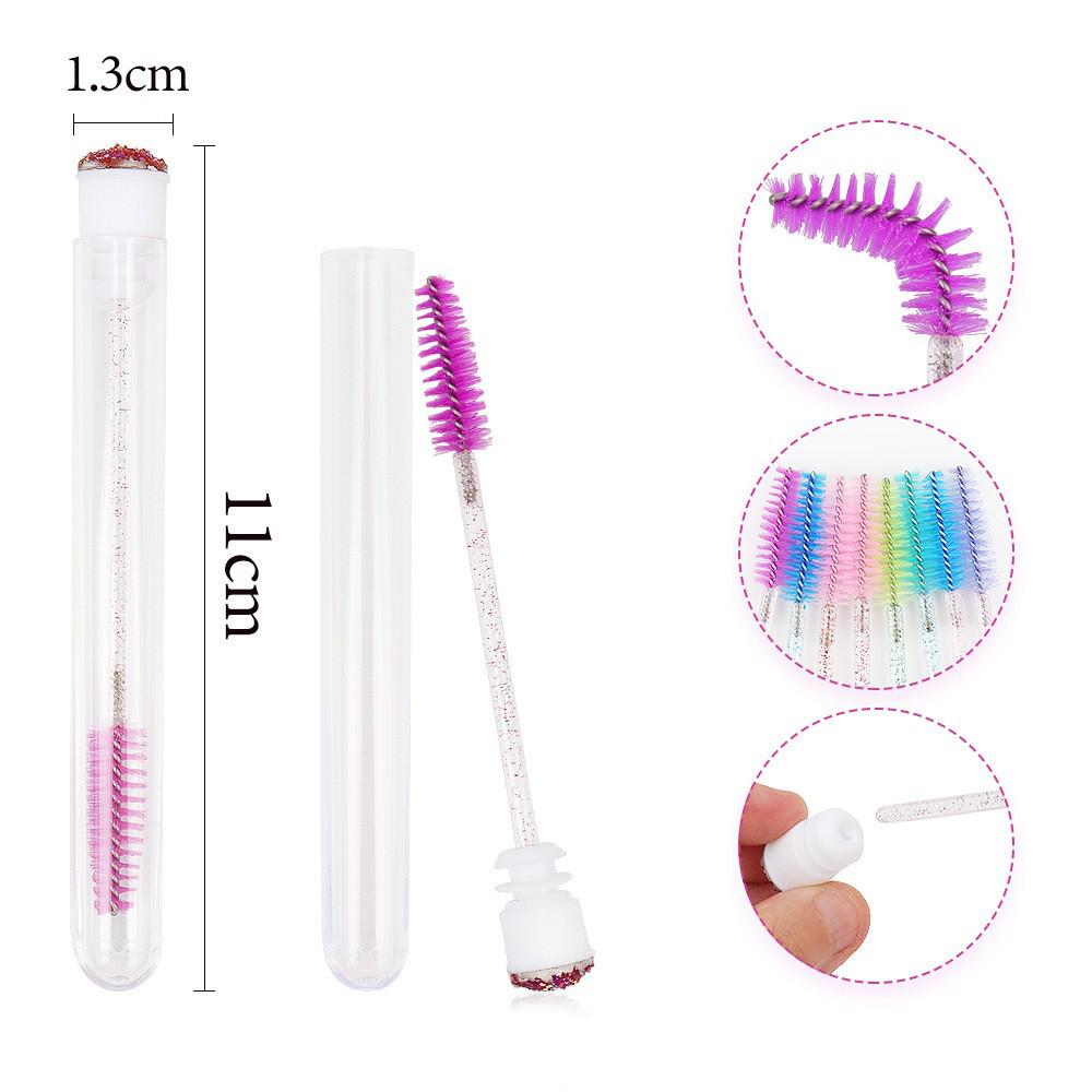 Disposable Crystal Rod Mascara Wand & Eyebrow Comb for Eyelash Extension Makeup