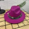 European and American new jazz hats men's and women's retro top hats woolen top hats ethnic style gentleman hats felt hats