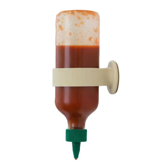 Silicone Bottle Holder Wall-Mounted Condiment Rack for Ketchup Mustard Honey Space-Saving Fridge Kitchen Organizer