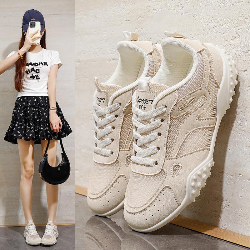 Ladies' Comfortable Golf Shoes, Summer Single Mesh Breathable Fitness Golf Shoes, Outdoor Classic Lightweight Running Shoes