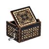 Black Wooden Music Box Hand Cranked Movement You Are My Sunshine Gifts for Children Birthday Present  Home Office Decoration