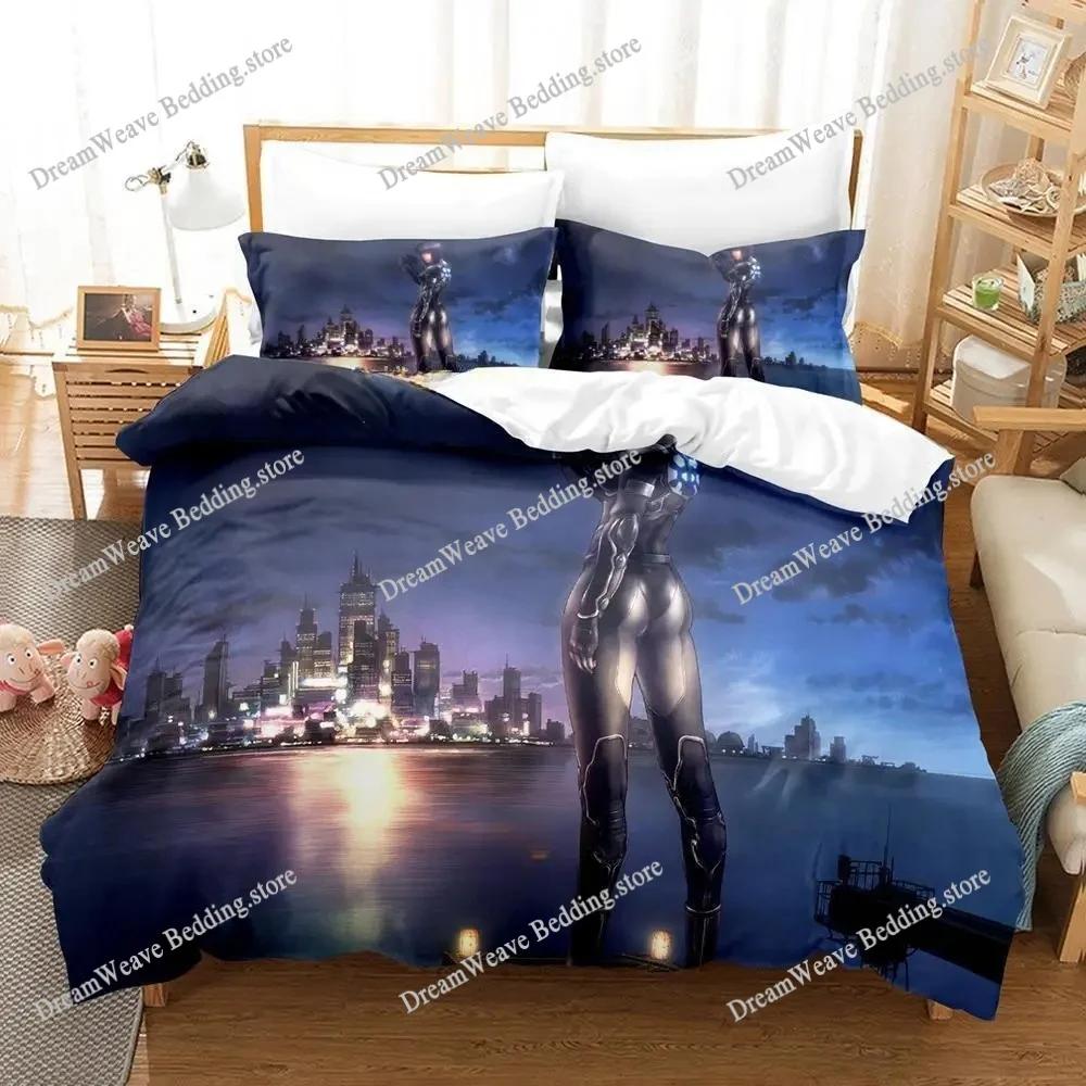 Ghost in The Shell Bedding Set Single Twin Full Queen King Size Bed Set Adult Kid Bedroom Duvetcover Sets 3D Anime Bed Sheet Set