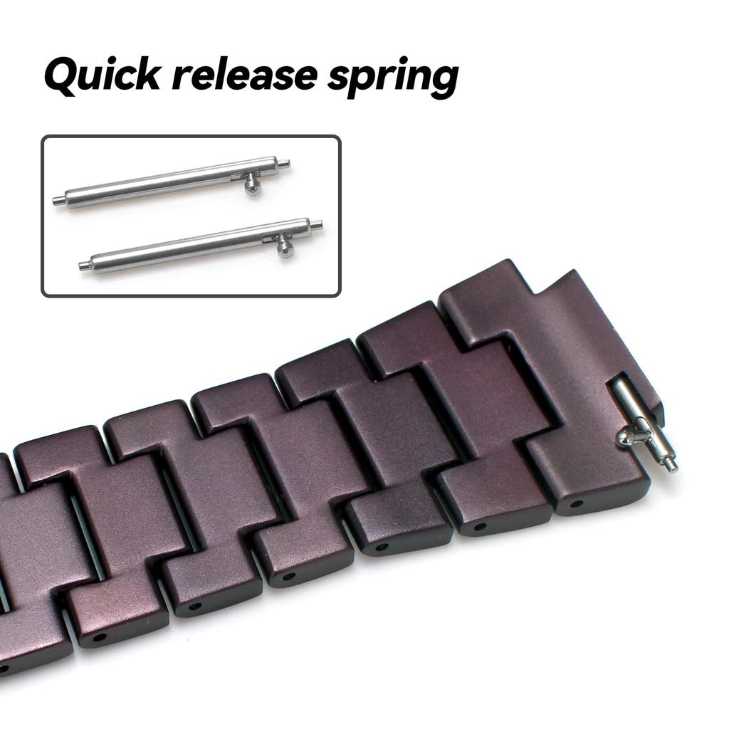 Metal Watch Band with Case for Casio G-SHOCK 5600 Series, Lightweight Aluminum Alloy, Purple