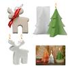 New Sika Deer Christmas Tree Silicone Candle Mold Christmas Decoration Plaster Craft Resin Make DIY Soap Molud Holiday Gift