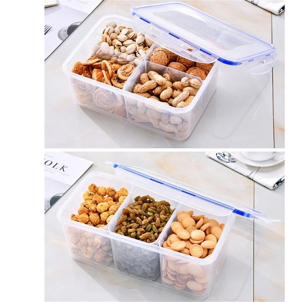 Caixa de Almoço Plástica Hermética Recipiente Alimentar Conservação Fresca Selado Quadrada para Micro-ondas