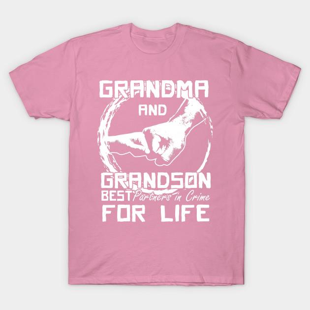 T Shirt Women Grandma And Grandson Best Partners In Crime For Li Harajuku Print Kawaii Tshirt Summer Short Sleeve Female T-Shirt Top Tee