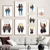 Custom Name Canvas Print Best Friends Wall Art Poster Nordic Canvas Painting Best Friend Love Friendship Picture Room Home Decor