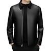 Autumn new leather leather jacket men's lapel suede jacket locomotive men's business jacket solid color leather jacket