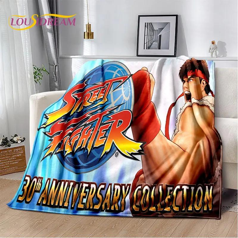 Retro Game Street Fighter Gamer Soft Plush Blanket,Flannel Blanket Throw Blanket for Living Room Bedroom Bed Sofa Picnic Cover