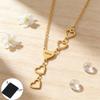 Customized Name Exquisite Heart-shaped Tassel Necklace Stainless Steel Elegant Charm Women's Anniversary Date Gift