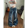 Heren Wijde Pijp Rechte Snit Jeans Casual Streetwear Losse Pasvorm Katoenen Broek