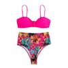 Bikini Pcsset Sweet Beach 2 Set Flower Print Swimming Two Pieces Set Quick Dry Lady Swimsuit Lady Garment